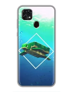Чохол для ZTE Blade 20 Smart з картинкою «Черепаха Minecraft»