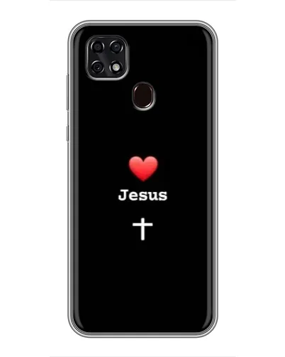 Чехол для ZTE Blade 20 Smart с картинкой «Сердце - Jesus»