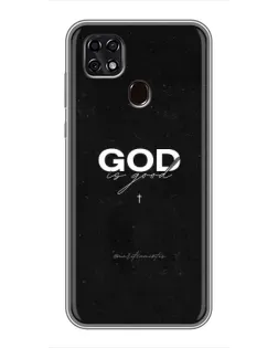 Чехол для ZTE Blade 20 Smart с картинкой «GOD — Бог над всем»