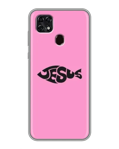 Чехол для ZTE Blade 20 Smart с картинкой «Розовый символ  Jesus»