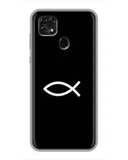 Чехол для ZTE Blade 20 Smart с картинкой «Символ рыбы Jesus»