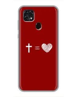 Чехол для ZTE Blade 20 Smart с картинкой «Уравнение любви»