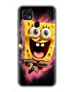 Чехол для ZTE Blade 20 Smart с картинкой «Взрывной Спанч Боб»
