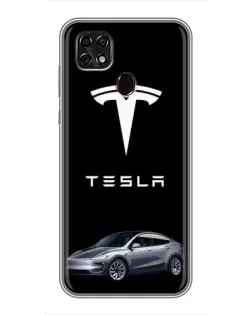 Чехол для ZTE Blade 20 Smart с картинкой «Tesla Model Y»
