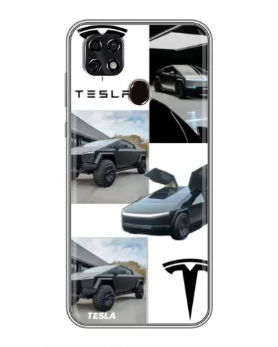 Чехол для ZTE Blade 20 Smart с картинкой «Коллаж Cybertruck Tesla» Чехол для ZTE Blade 20 Smart с картинкой «Коллаж Cybertruck Tesla»