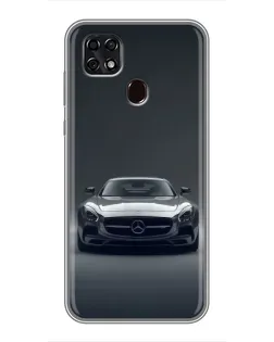 Чехол для ZTE Blade 20 Smart с картинкой «Mercedes на черном»