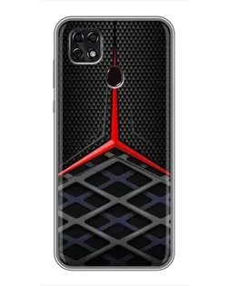 Чехол для ZTE Blade 20 Smart с картинкой «Mercedes Carbon Grid»