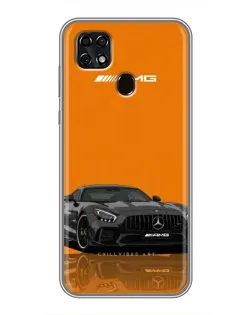 Чехол для ZTE Blade 20 Smart с картинкой «Оранжевый Mercedes AMG»