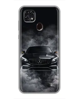 Чехол для ZTE Blade 20 Smart с картинкой «Mercedes в дыму»