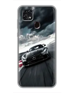 Чехол для ZTE Blade 20 Smart с картинкой «Гоночный Mercedes AMG»