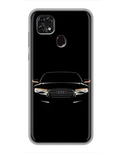 Чехол для ZTE Blade 20 Smart с картинкой «Audi — ночной контур»