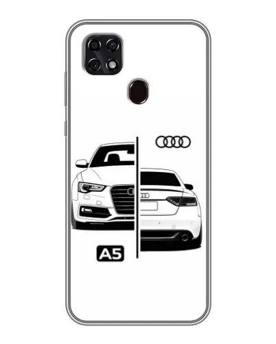 Чехол для ZTE Blade 20 Smart с картинкой «Audi — контрастный дизайн»