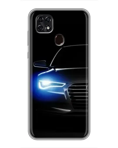 Чехол для ZTE Blade 20 Smart с картинкой «Неоновый взгляд Audi»