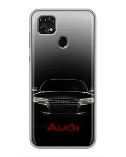 Чехол для ZTE Blade 20 Smart с картинкой «Audi — градиентный контур»