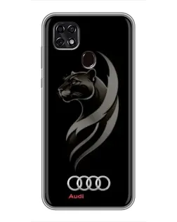 Чехол для ZTE Blade 20 Smart с картинкой «Графика — пантера и Audi»
