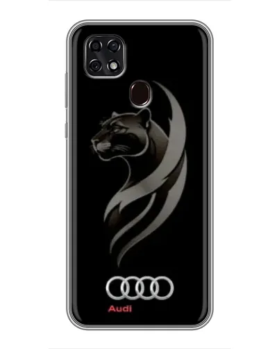Чехол для ZTE Blade 20 Smart с картинкой «Графика — пантера и Audi»