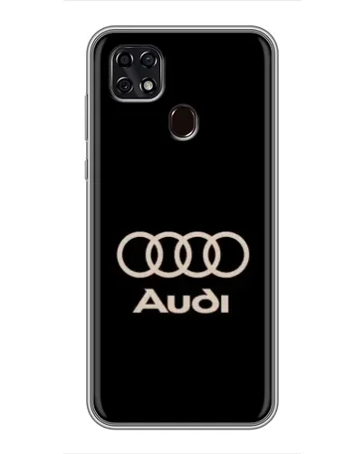 Чехол для ZTE Blade 20 Smart с картинкой «Audi — золотой логотип»