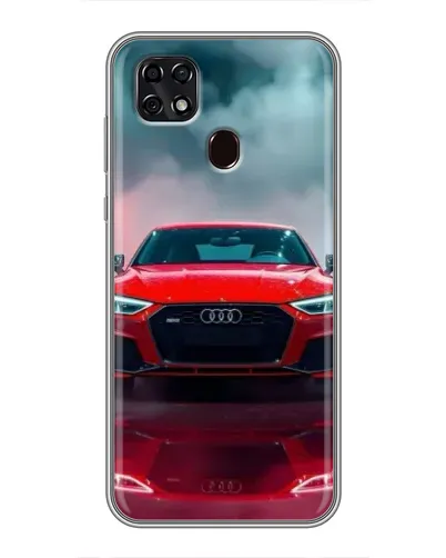 Чехол для ZTE Blade 20 Smart с картинкой «Audi RS — красный стиль»