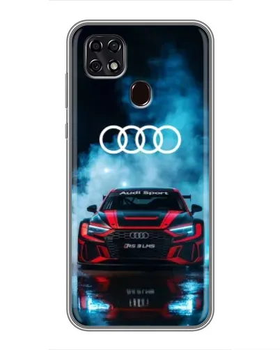 Чехол для ZTE Blade 20 Smart с картинкой «Audi Sport — неон»