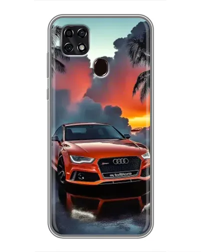 Чехол для ZTE Blade 20 Smart с картинкой «Audi — закат»