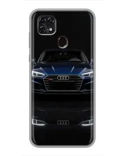 Чехол для ZTE Blade 20 Smart с картинкой «Audi — ночное отражение»