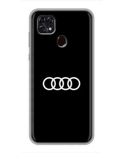 Чехол для ZTE Blade 20 Smart с картинкой «Audi White Logo»