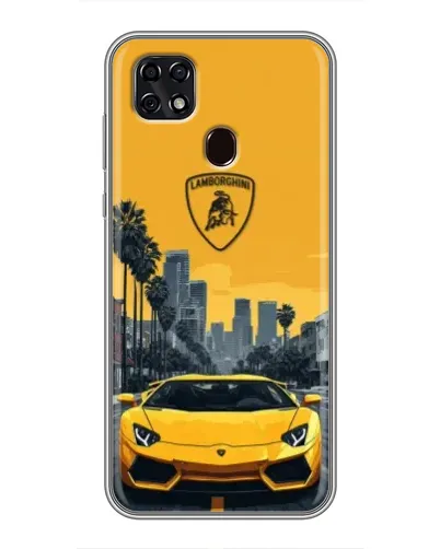 Чехол для ZTE Blade 20 Smart с картинкой «Желтый Lamborghini город» Чехол для ZTE Blade 20 Smart с картинкой «Желтый Lamborghini город»