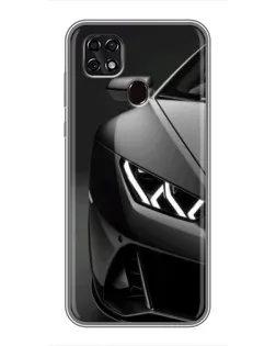 Чехол для ZTE Blade 20 Smart с картинкой «Lamborghini фары детализация»