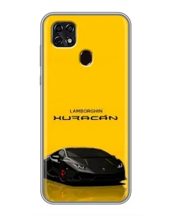 Чехол для ZTE Blade 20 Smart с картинкой «Lamborghini Huracan черный»