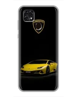 Чехол для ZTE Blade 20 Smart с картинкой «Lamborghini желтый акцент»