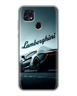 Чехол для ZTE Blade 20 Smart с картинкой «Классическая надпись Lamborghini»