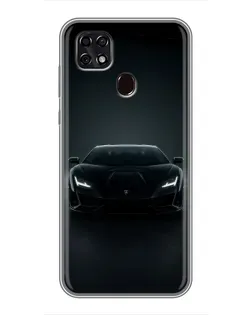 Чехол для ZTE Blade 20 Smart с картинкой «Черный Lamborghini Aventador»