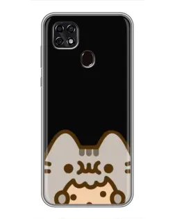Чехол для ZTE Blade 20 Smart с картинкой «Пушин на черном»