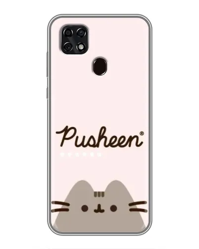 Чехол для ZTE Blade 20 Smart с картинкой «Pusheen логотип»