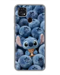 Чехол для ZTE Blade 20 Smart с картинкой «Стич и голубика»