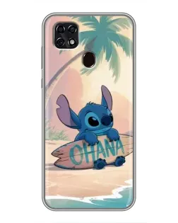 Чехол для ZTE Blade 20 Smart с картинкой «Стич на серфе»