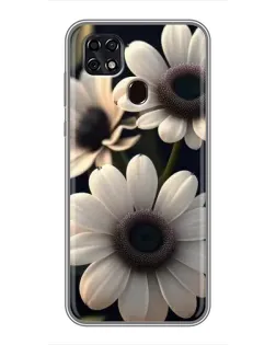 Чехол для ZTE Blade 20 Smart с картинкой «Белые маргаритки макро»