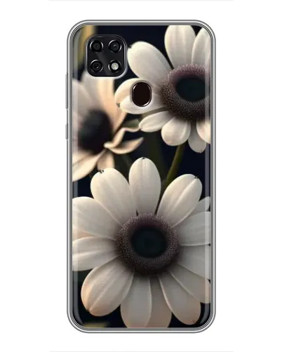 Чехол для ZTE Blade 20 Smart с картинкой «Белые маргаритки макро»