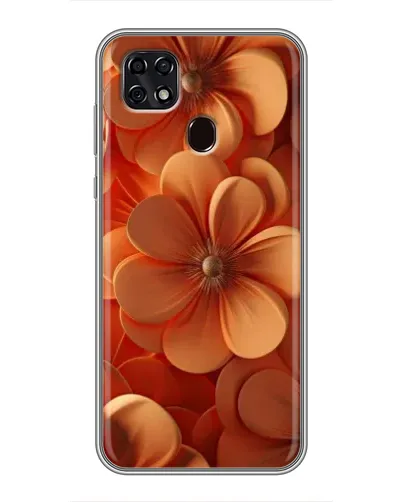 Чехол для ZTE Blade 20 Smart с картинкой «Оранжевый макро цветок»