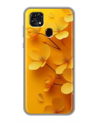 Чехол для ZTE Blade 20 Smart с картинкой «Золотые лепестки»