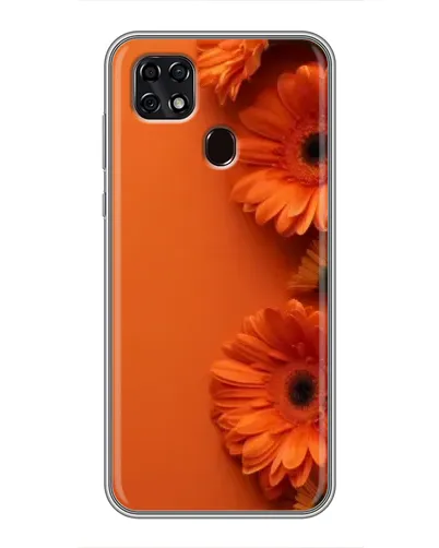 Чехол для ZTE Blade 20 Smart с картинкой «Оранжевые герберы»