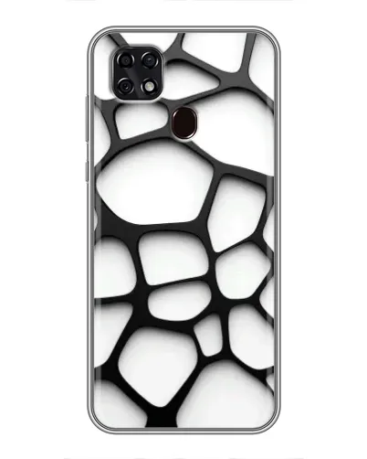 Чехол для ZTE Blade 20 Smart с картинкой «Белая объемная сетка»