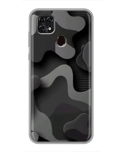 Чехол для ZTE Blade 20 Smart с картинкой «Темный абстрактный камуфляж»