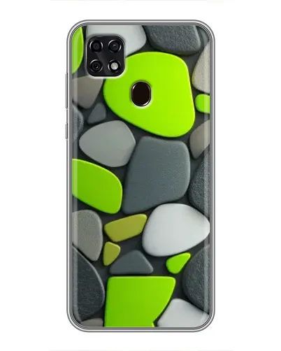 Чехол для ZTE Blade 20 Smart с картинкой «Яркая неоновая галька»