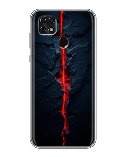 Чехол для ZTE Blade 20 Smart с картинкой «Kрасная лавовая трещина»