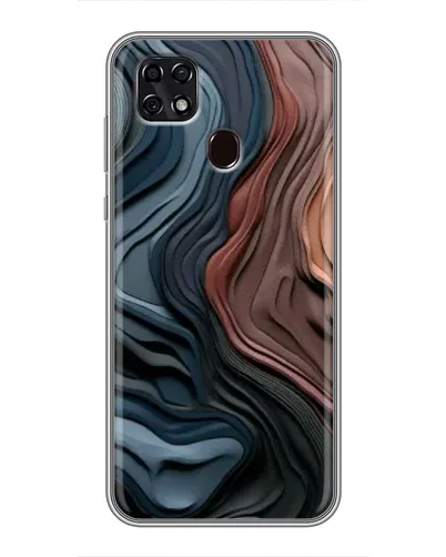 Чехол для ZTE Blade 20 Smart с картинкой «Цветные волны каньона»