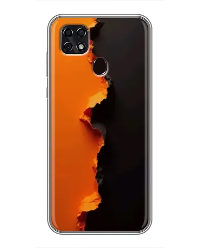 Чехол для ZTE Blade 20 Smart с картинкой «Оранжевый разлом»