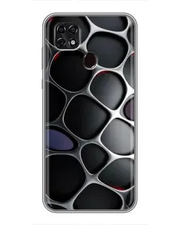 Чехол для ZTE Blade 20 Smart с картинкой «Объемная темная решетка»