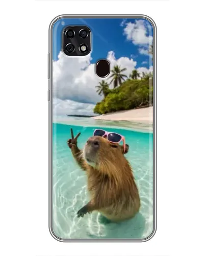 Чехол для ZTE Blade 20 Smart с картинкой «Капибара на море» Чехол для ZTE Blade 20 Smart с картинкой «Капибара на море»