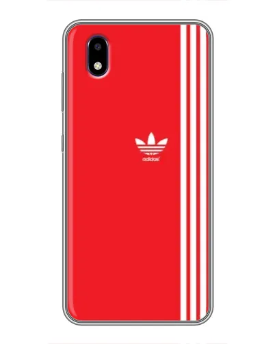 Чехол для ZTE Blade A3 (2020) с картинкой «Красный минимализм Adidas»